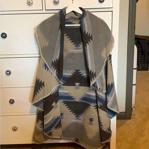 Aztec Printed Vest Pocho